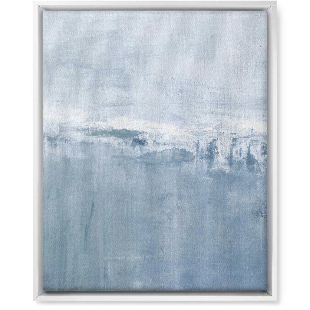 Left Tranquil Diptych - Blue Wall Art, White, Single piece, Canvas, 16x20, Blue, True Blue
