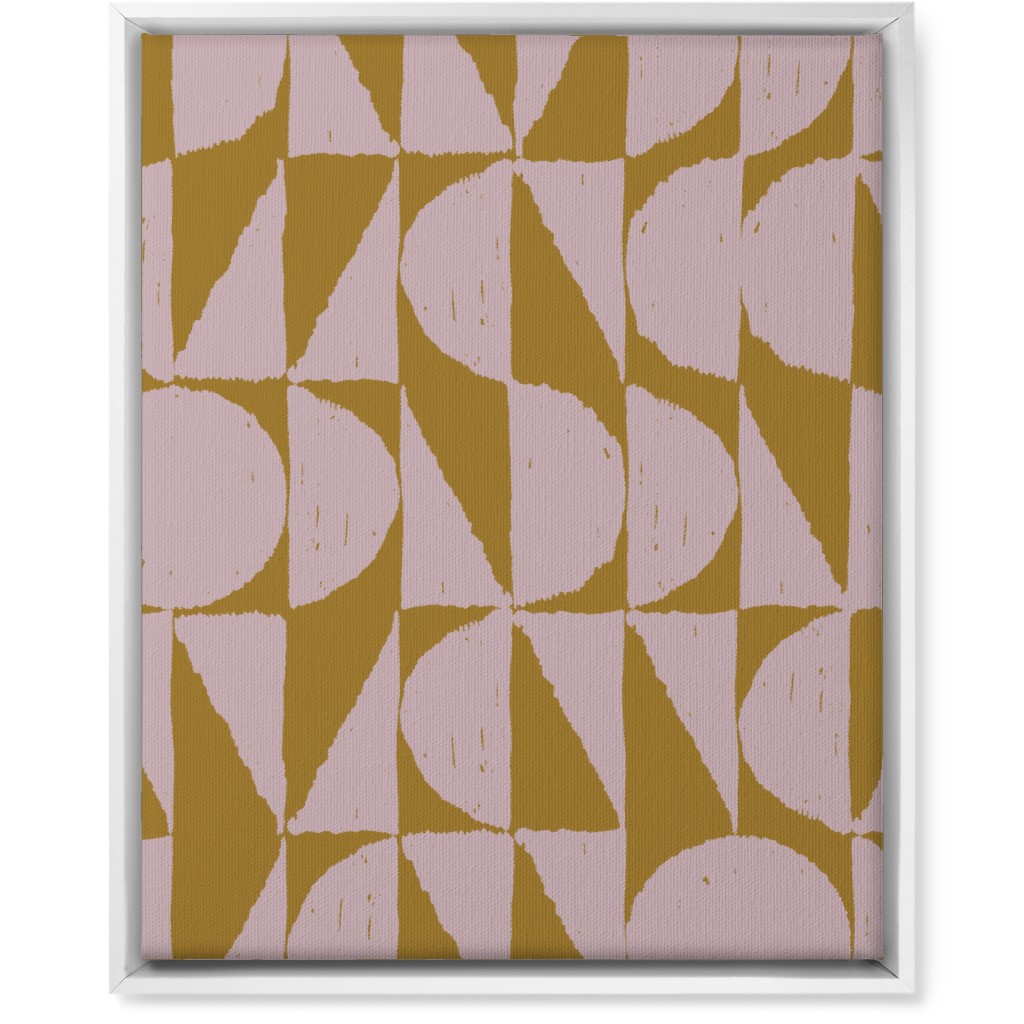 Mod Shapes Wall Art, White, Single piece, Canvas, 16x20, Multicolor, Alpaca