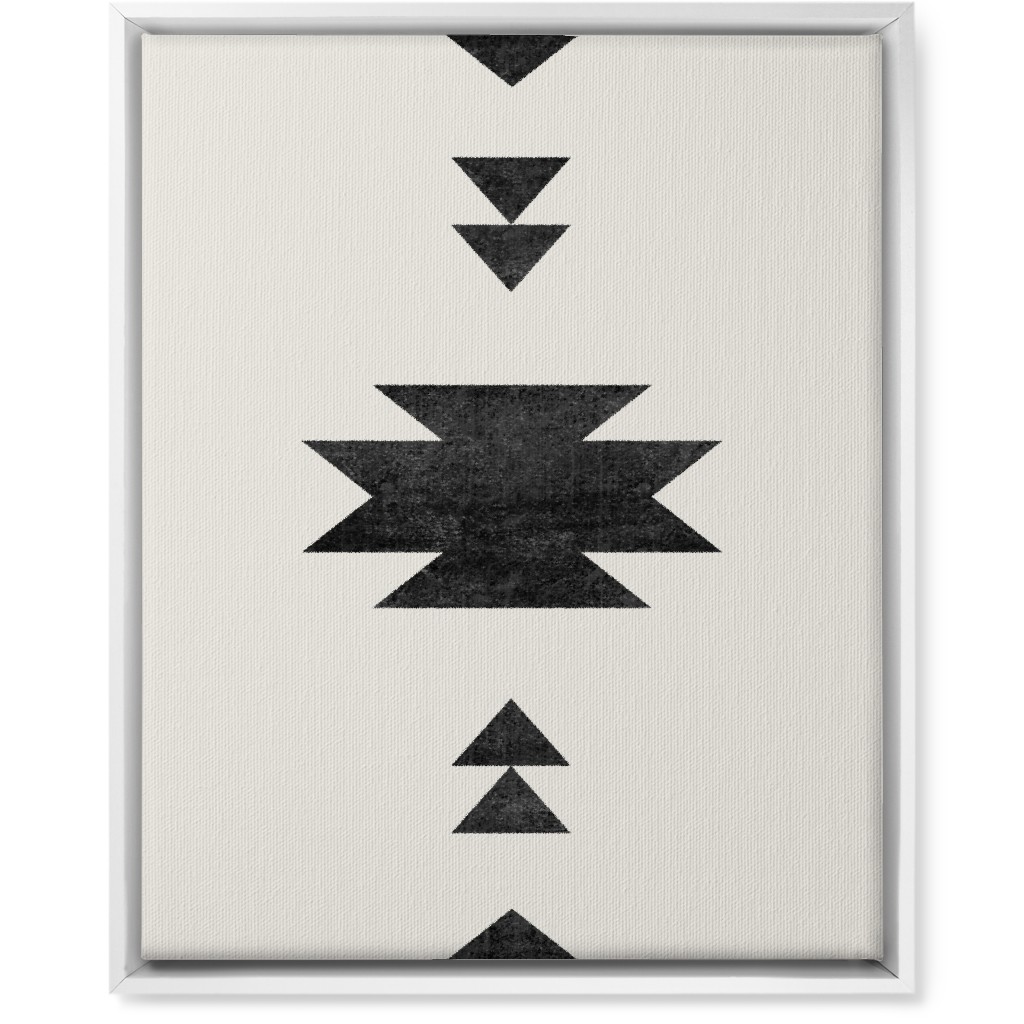Aztec Southwest - Neutral Wall Art, White, Single piece, Canvas, 16x20, Beige, Pearl