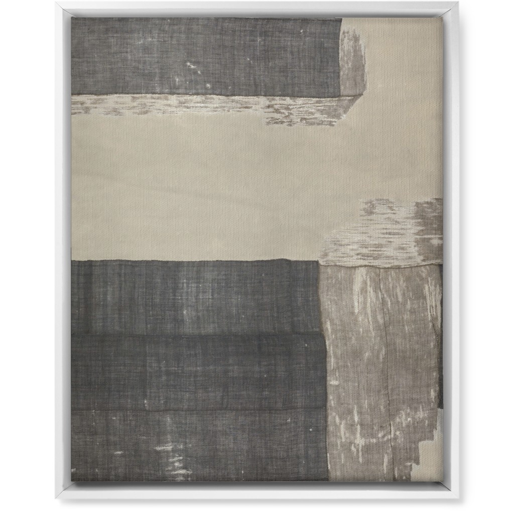 Threads - Gray Wall Art, White, Single piece, Canvas, 16x20, Gray