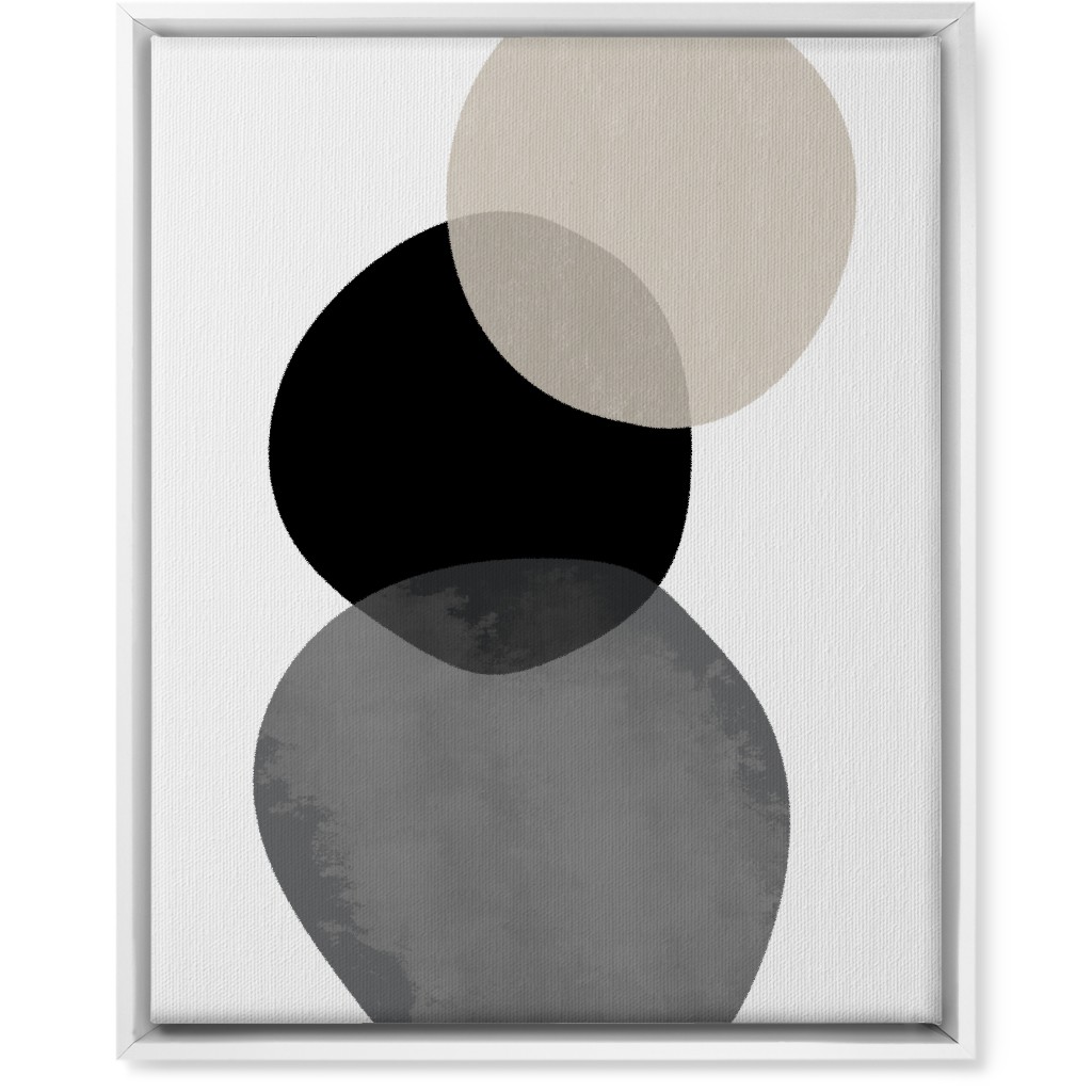 Stones Wall Art, White, Single piece, Canvas, 16x20, Gray