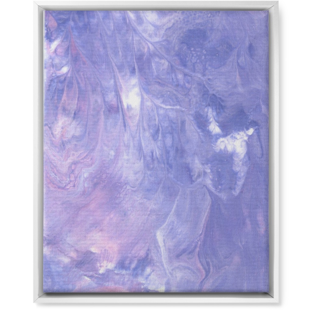 Acrylic Pour Abstract - Purple Wall Art, White, Single piece, Canvas, 16x20, Purple