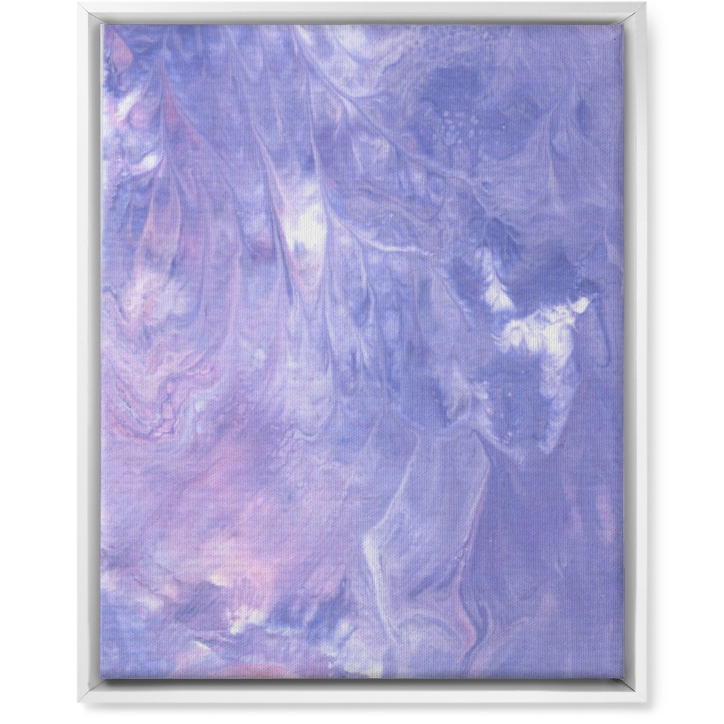 Acrylic Pour Abstract - Purple Wall Art, White, Single piece, Canvas, 16x20, Purple, Purple