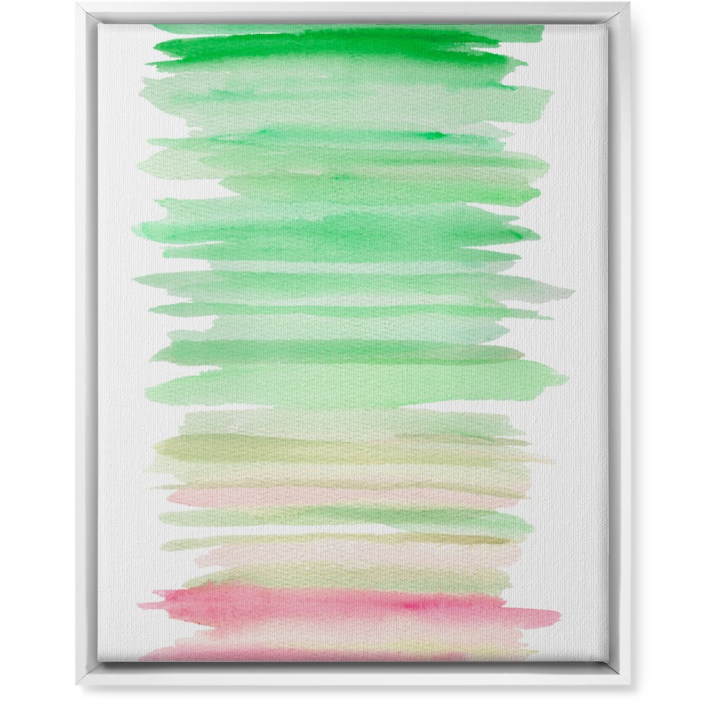 Watercolor Ocean Seashore Wall Art, White, Single piece, Canvas, 16x20, Green