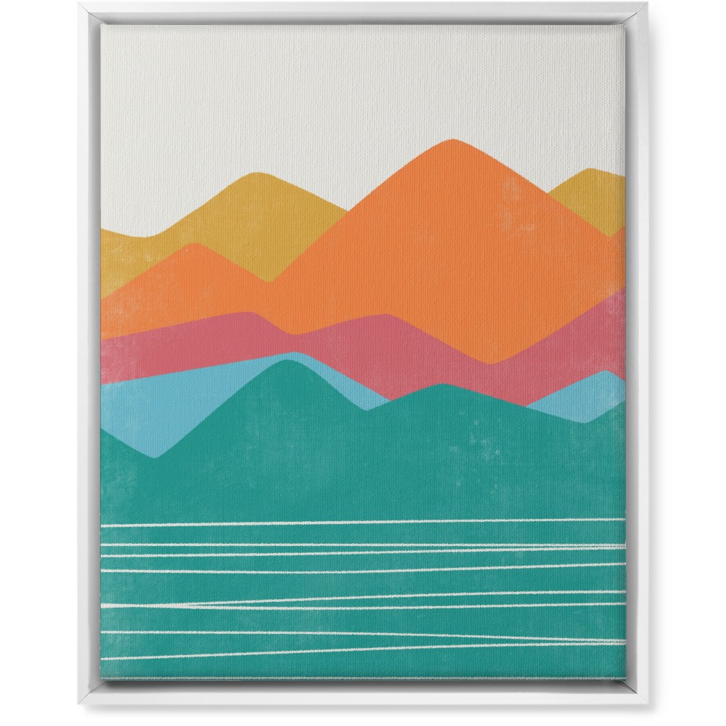 Flourish Abstract Landscape - Multi Wall Art, White, Single piece, Canvas, 16x20, Multicolor