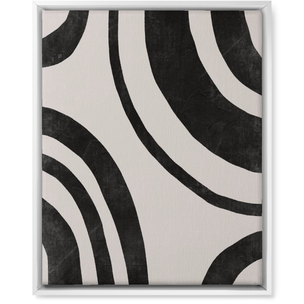 Pathway - Black and Beige Wall Art, White, Single piece, Canvas, 16x20, Black, Black