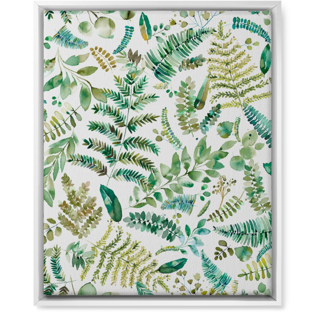 Botanical Collection - Green Wall Art, White, Single piece, Canvas, 16x20, Green, Classic Green