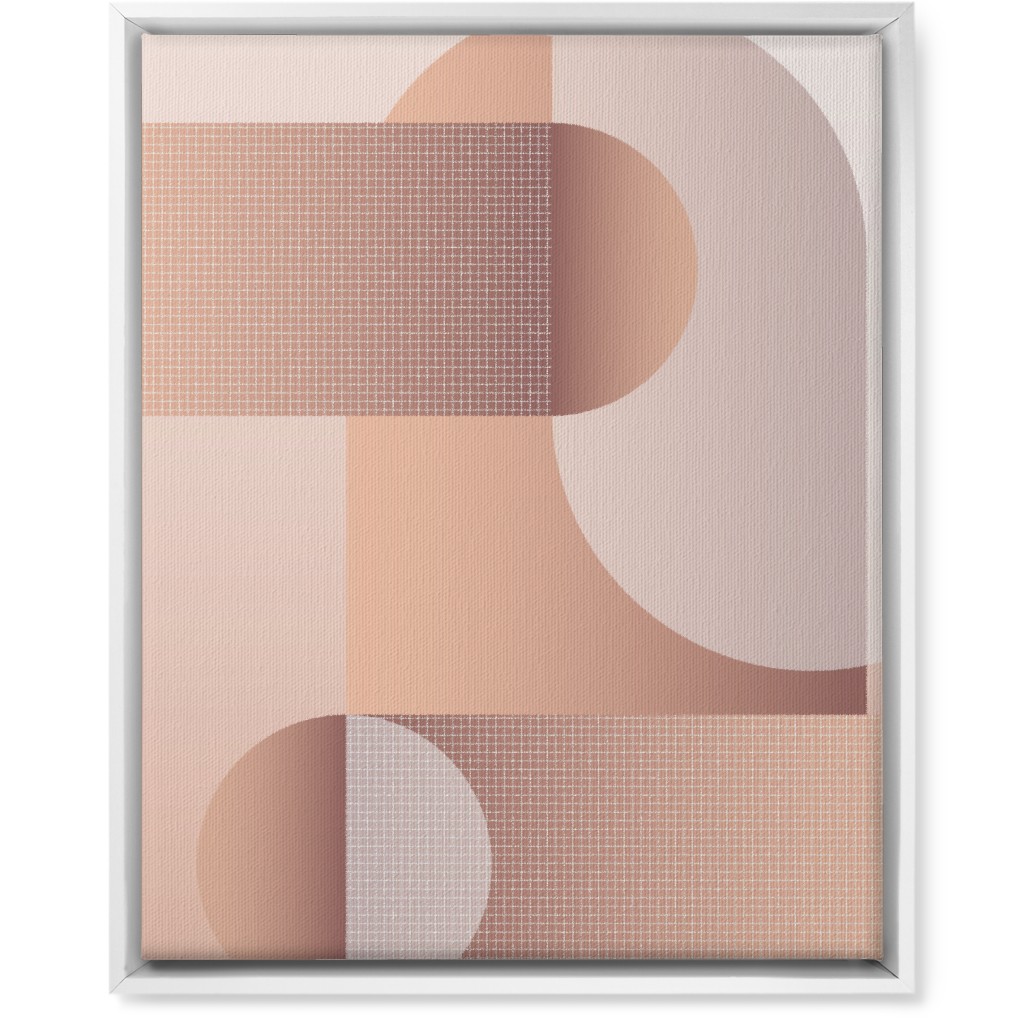 Geometric Arches - Neutral Wall Art, White, Single piece, Canvas, 16x20, Pink, Bright Pink