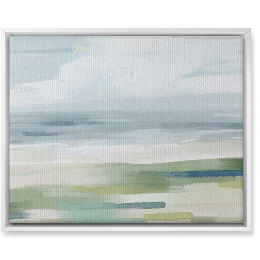 Shore Line Wall Art, White, Single piece, Canvas, 16x20, Blue, True Blue