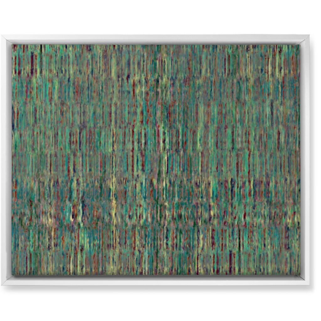 String Theory - Green Wall Art, White, Single piece, Canvas, 16x20, Green