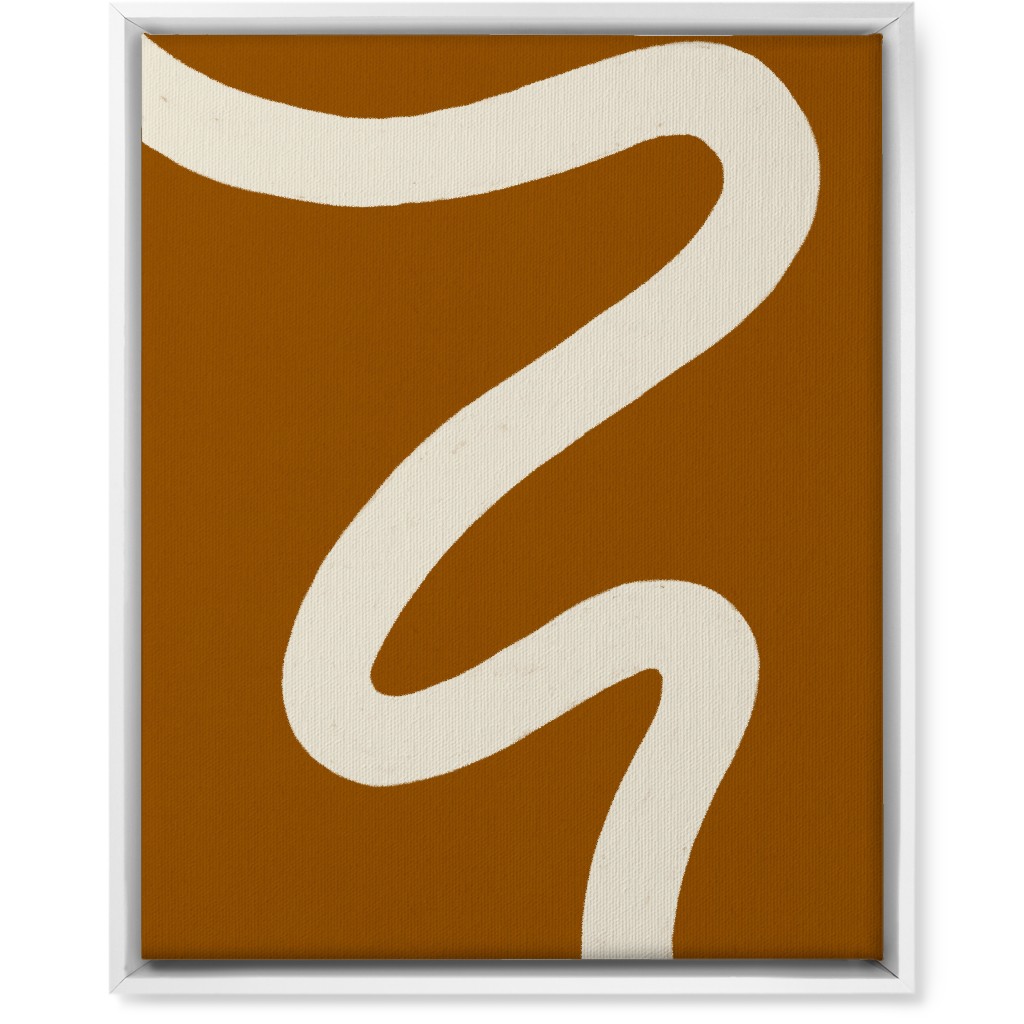 Tangled Brush Strokes Iv Wall Art, White, Single piece, Canvas, 16x20, Orange