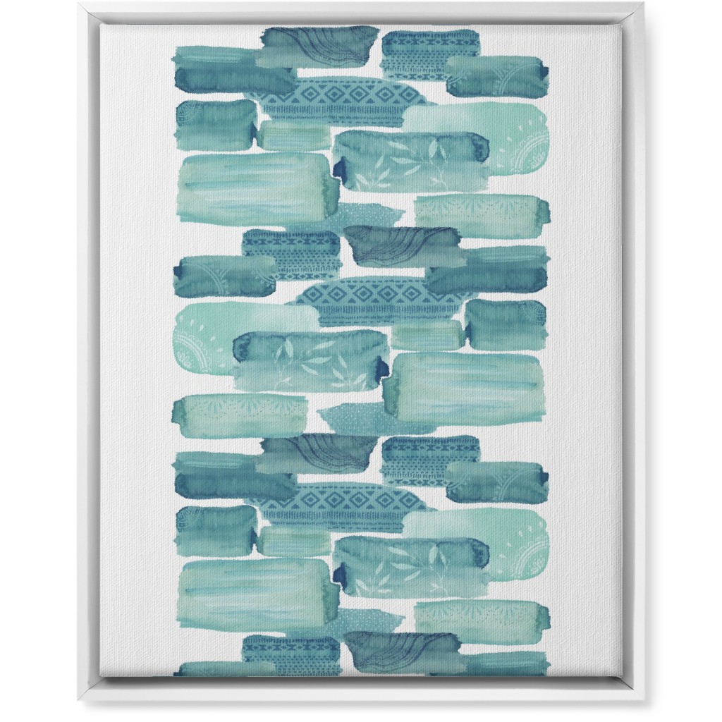 Brink Road Wall Art, White, Single piece, Canvas, 16x20, Green, Desert Green