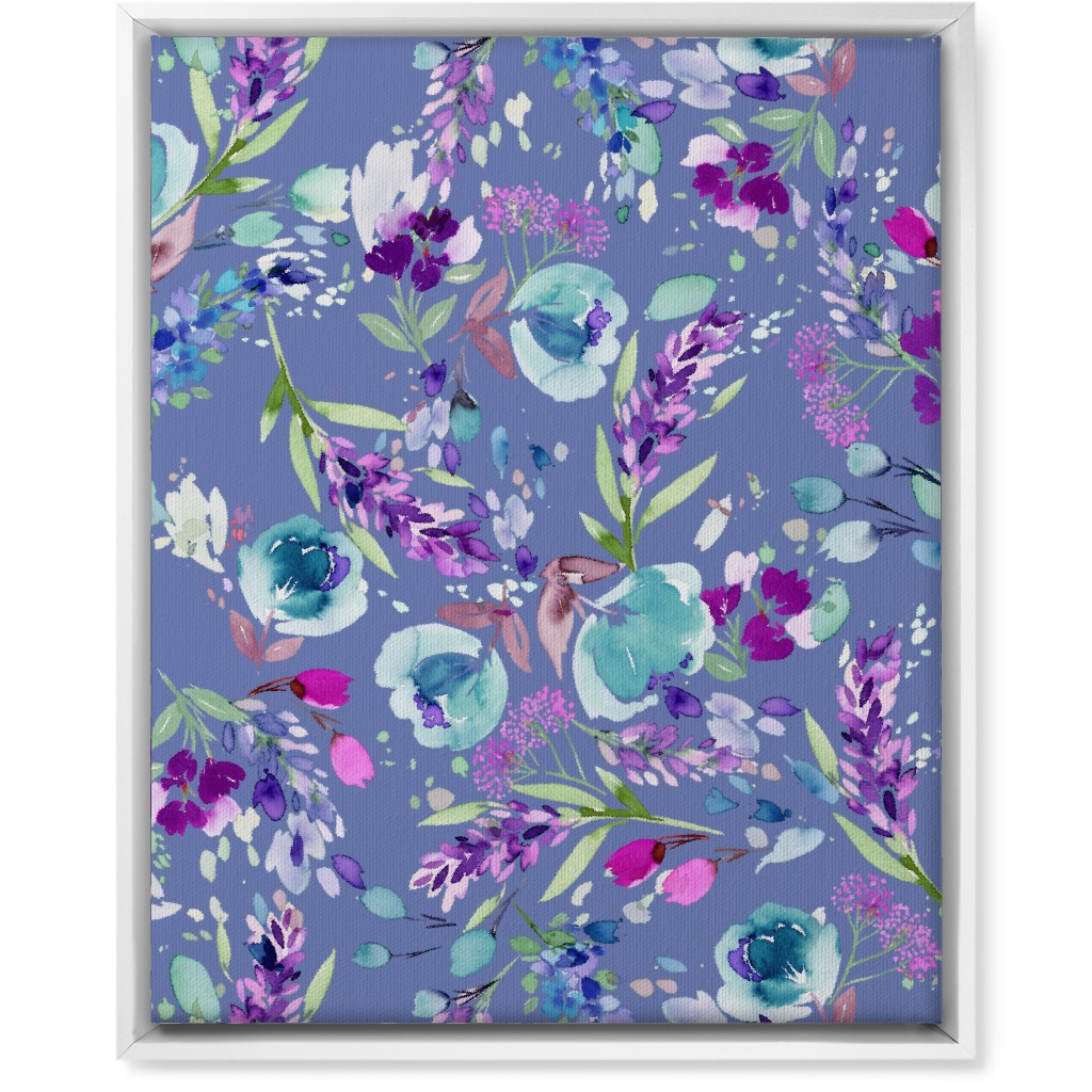 Lavender Bunches - Purple Wall Art, White, Single piece, Canvas, 16x20, Purple