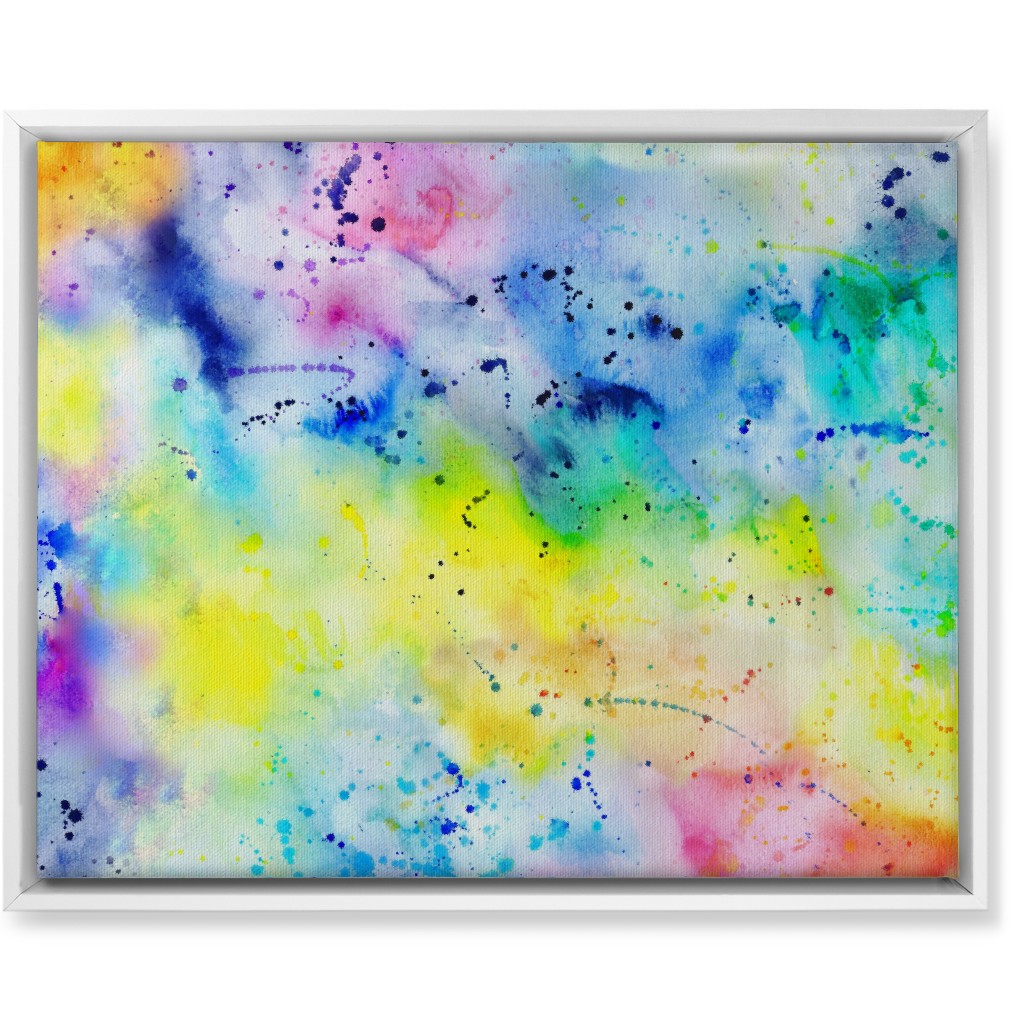 Rainbow Wash Watercolor - Multi Wall Art, White, Single piece, Canvas, 16x20, Multicolor