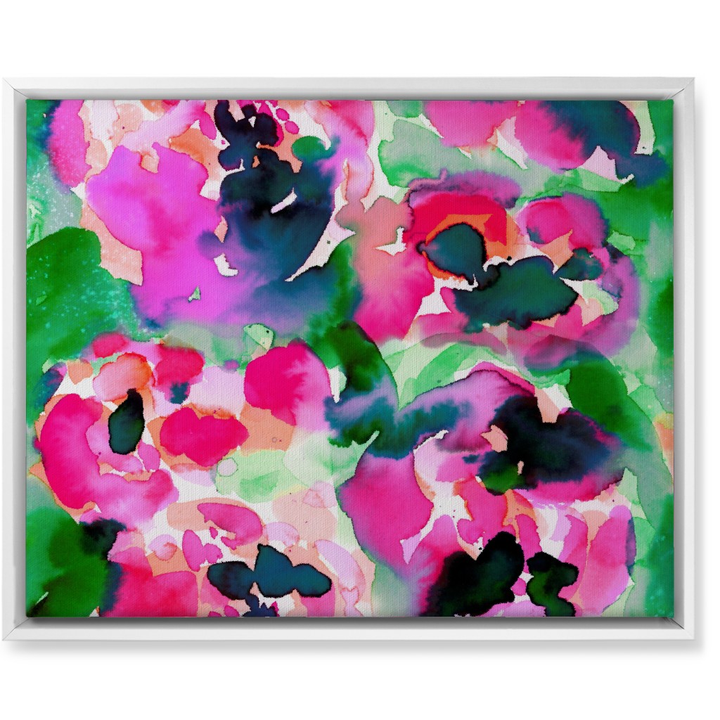 Abstract Flora Watercolor - Multi Wall Art, White, Single piece, Canvas, 16x20, Multicolor