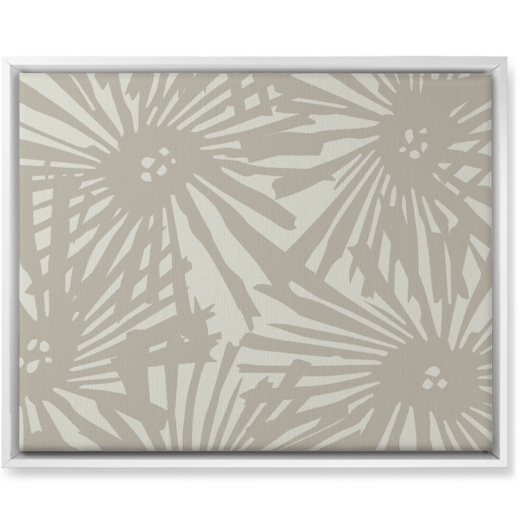 Large Cactus Flower Bloom - Beige Wall Art, White, Single piece, Canvas, 16x20, Beige, Pearl