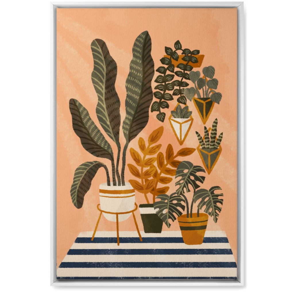 Cozy Home Jungle - Pink Wall Art, White, Single piece, Canvas, 20x30, Pink