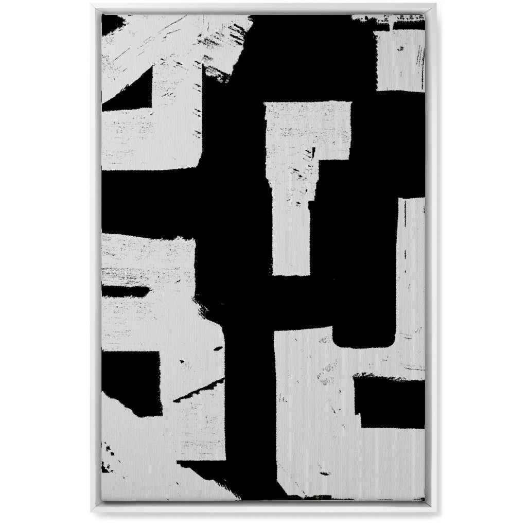 Metropolitan - Neutral Wall Art, White, Single piece, Canvas, 20x30, Black, Black