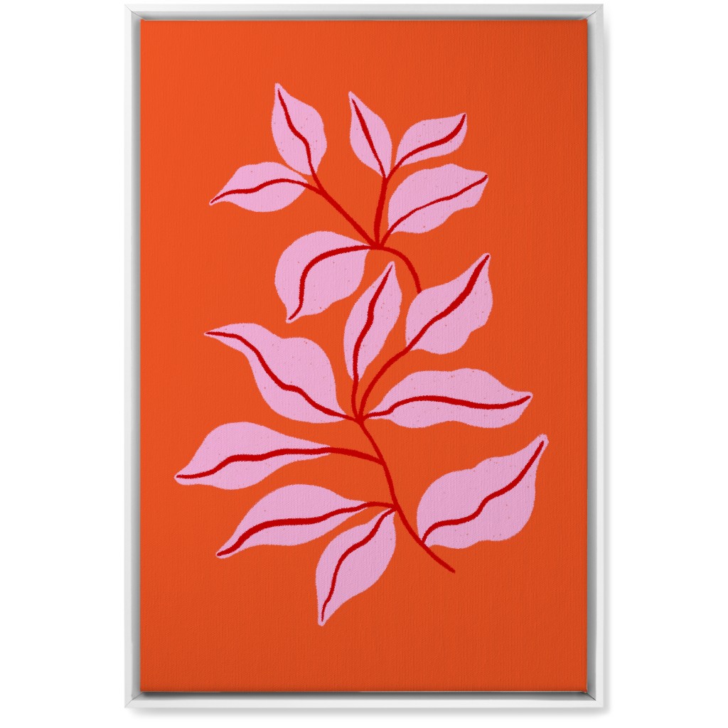 Red And White Canvas Wall Art