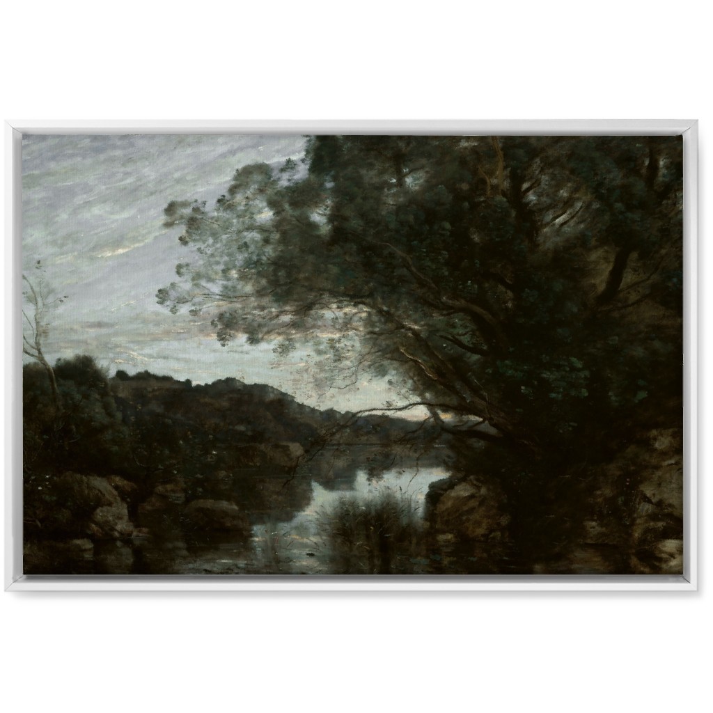 Lakeside Wall Art, White, Single piece, Canvas, 20x30, Green, Classic Green