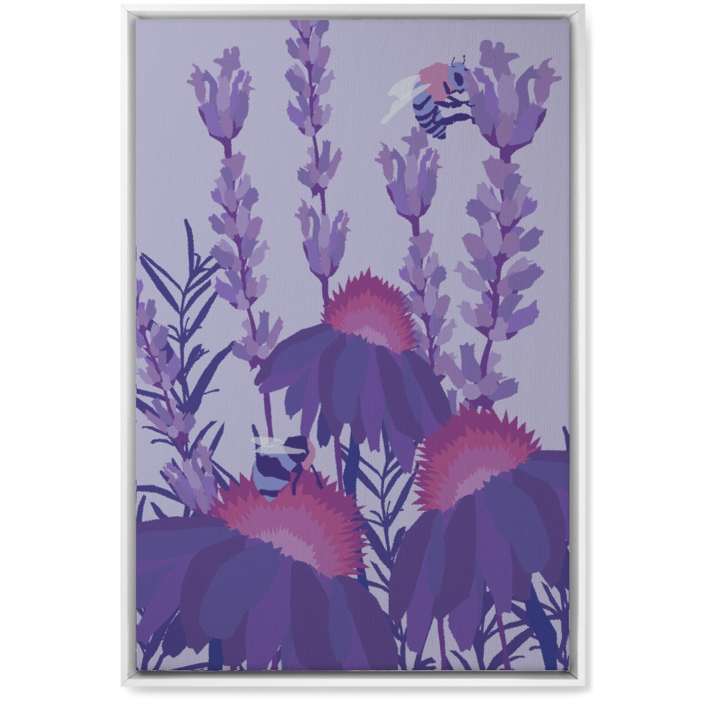 Lavender Fields - Purple Wall Art, White, Single piece, Canvas, 20x30, Purple, Purple