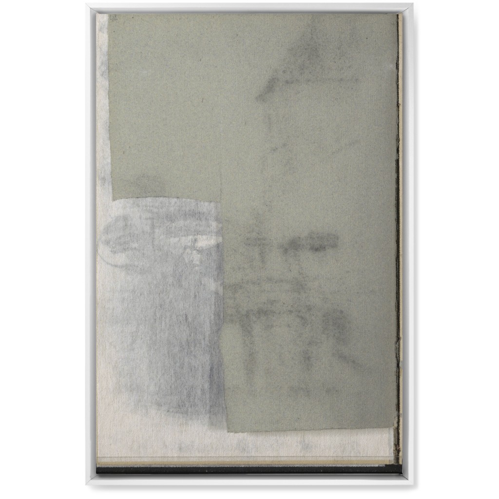 Left Graphite Diptych Wall Art, White, Single piece, Canvas, 20x30, Gray, Gray