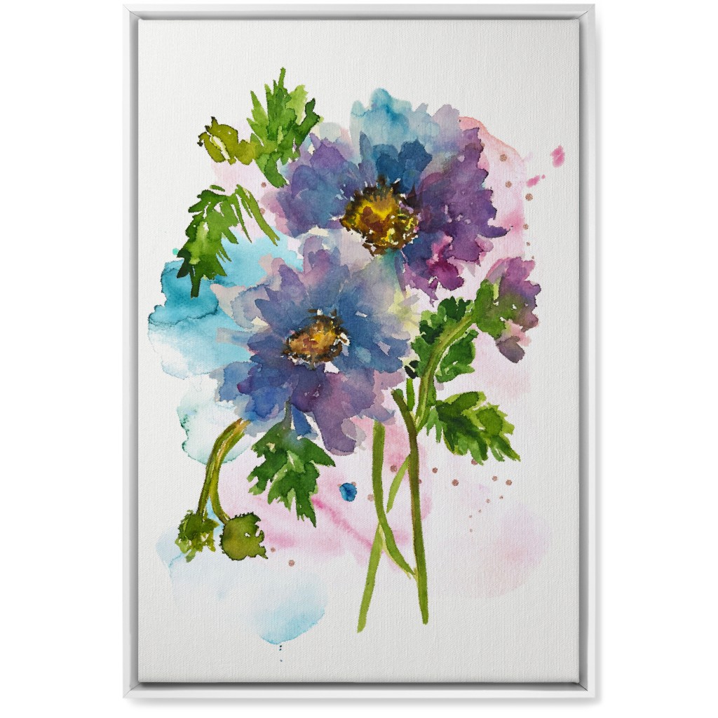 Camden Summer - Blue Wall Art, White, Single piece, Canvas, 20x30, Blue, True Blue