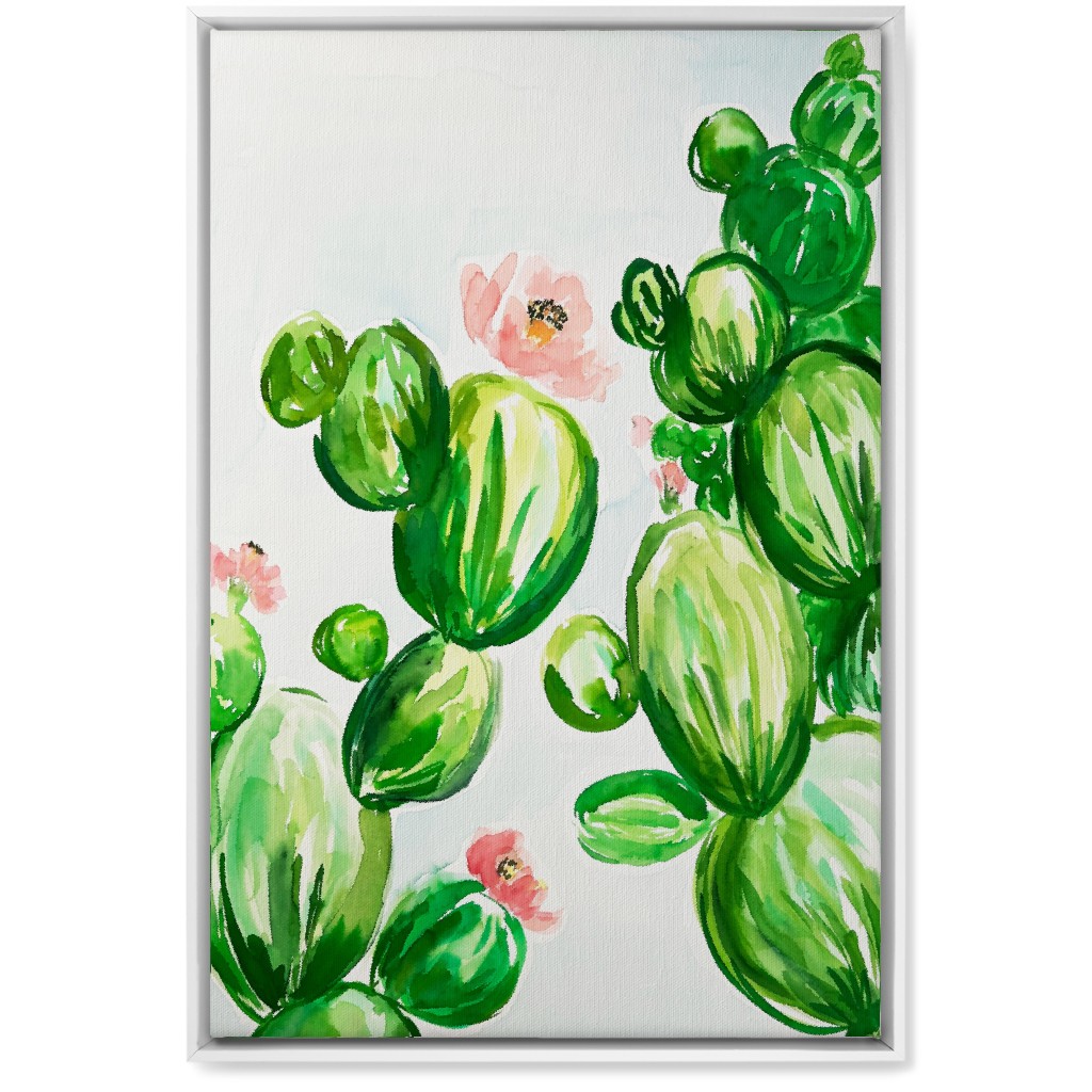Desert Sunset - Green Wall Art, White, Single piece, Canvas, 20x30, Green