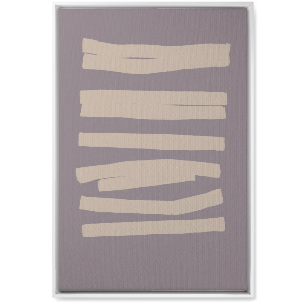 Abstract Bold Stripes I Wall Art, White, Single piece, Canvas, 20x30, Purple, Clay