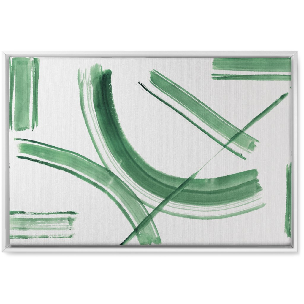 Watercolor Intersection of Minds Wall Art, White, Single piece, Canvas, 20x30, Green, Spruce