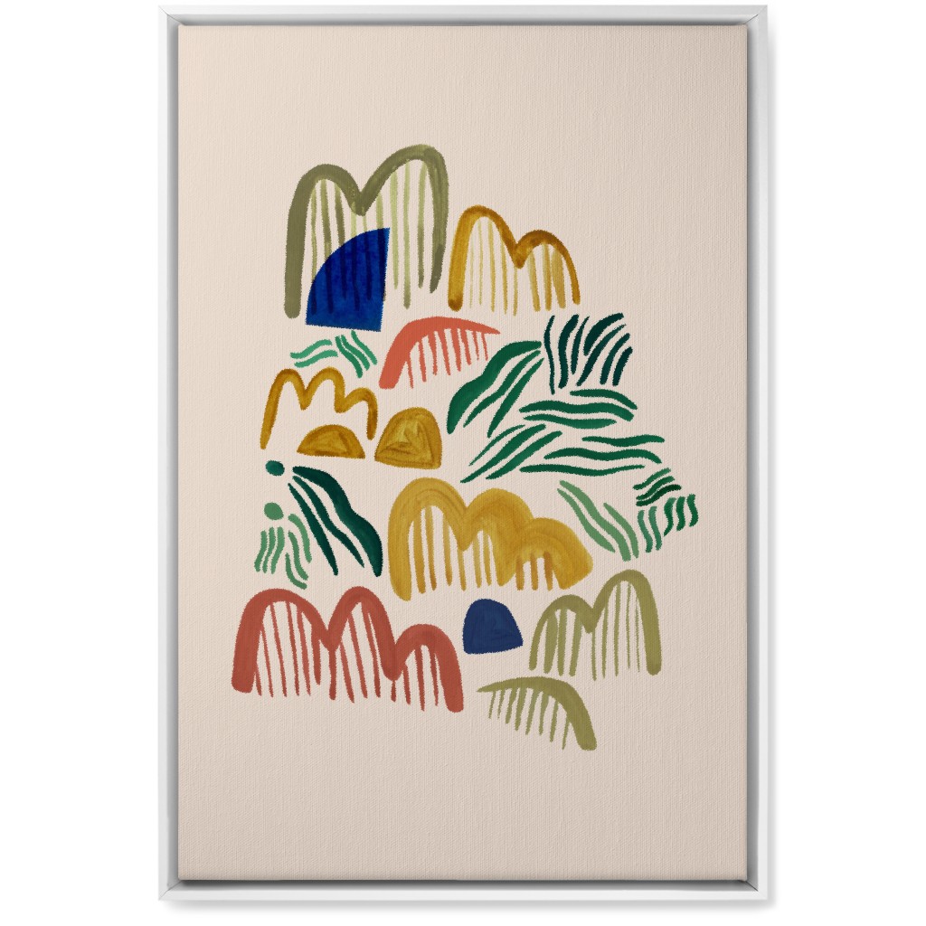 Hills Watercolor - Multi Wall Art, White, Single piece, Canvas, 20x30, Multicolor