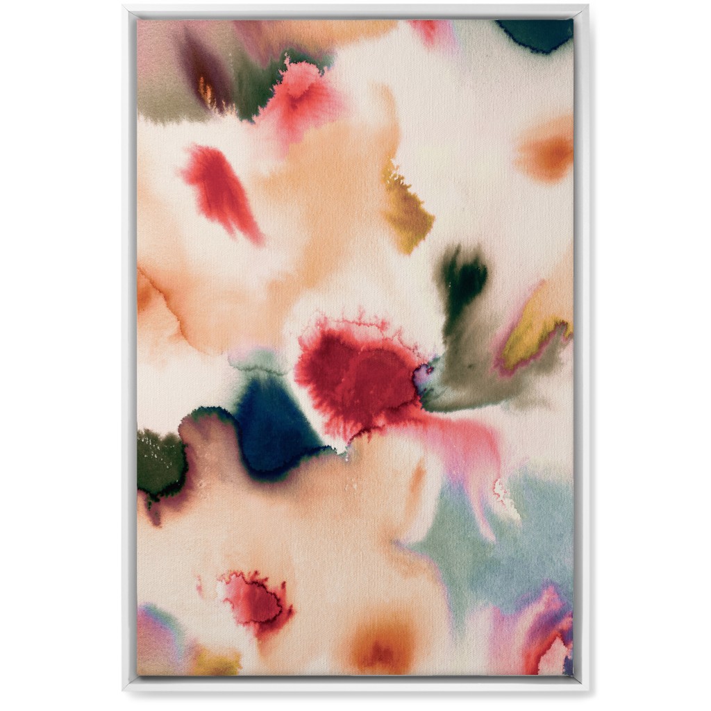 Abstract Watercolor - Warm Wall Art, White, Single piece, Canvas, 20x30, Pink, Bright Pink