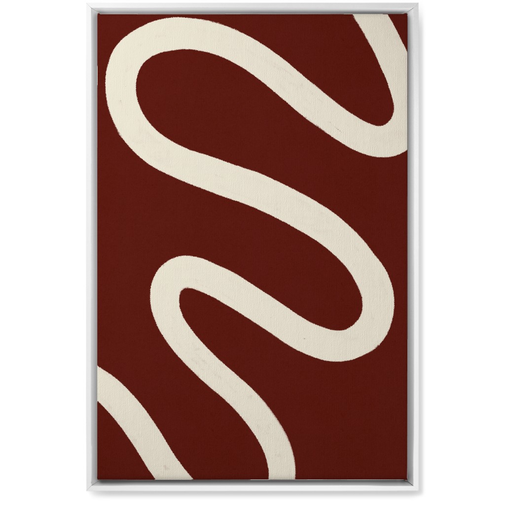 Tangled Brush Strokes Ii Wall Art, White, Single piece, Canvas, 20x30, Red, Cocoa