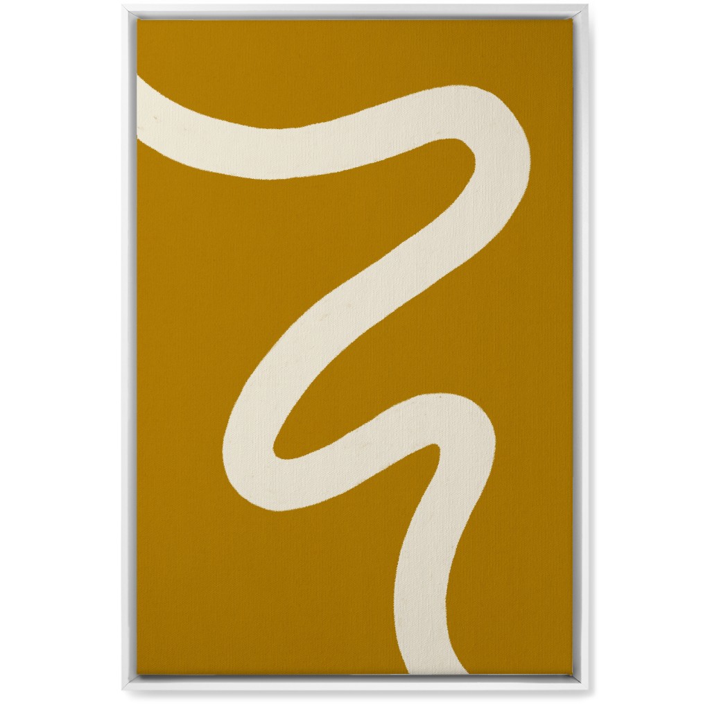 Tangled Brush Strokes Iv Wall Art, White, Single piece, Canvas, 20x30, Yellow