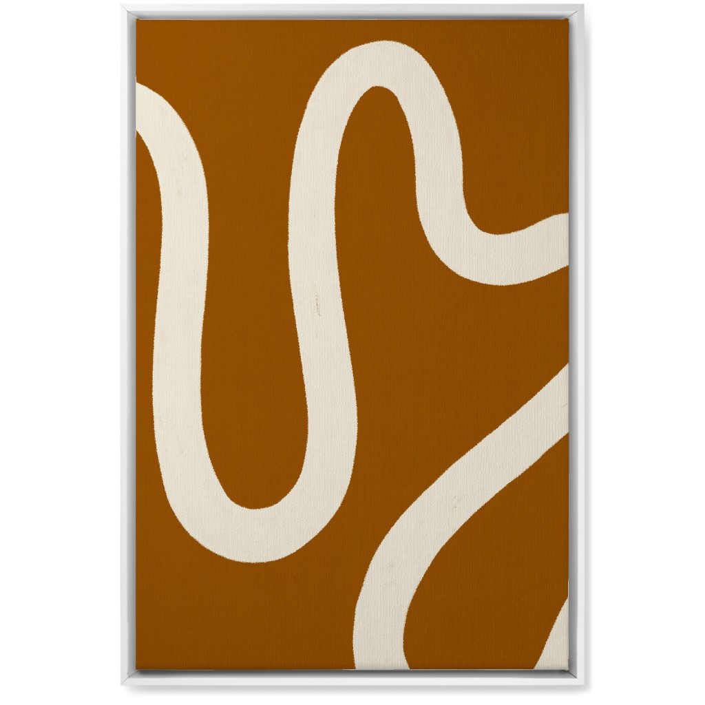 Tangled Brush Strokes Iii Wall Art, White, Single piece, Canvas, 20x30, Orange