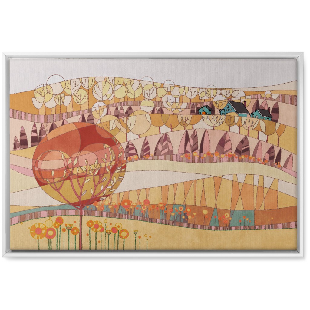 Lana's Landscape - Blush Wall Art, White, Single piece, Canvas, 20x30, Multicolor