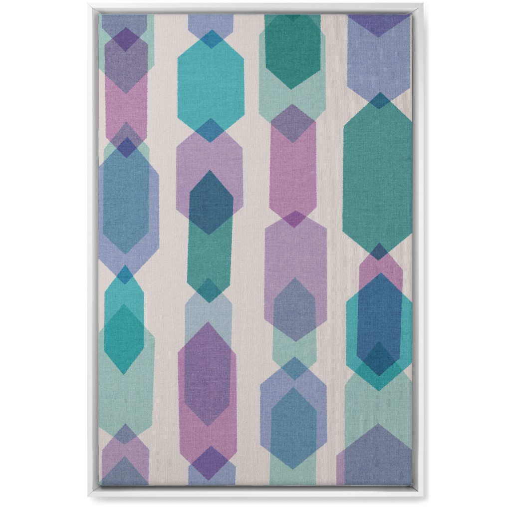 Elements Columns Wall Art, White, Single piece, Canvas, 20x30, Green