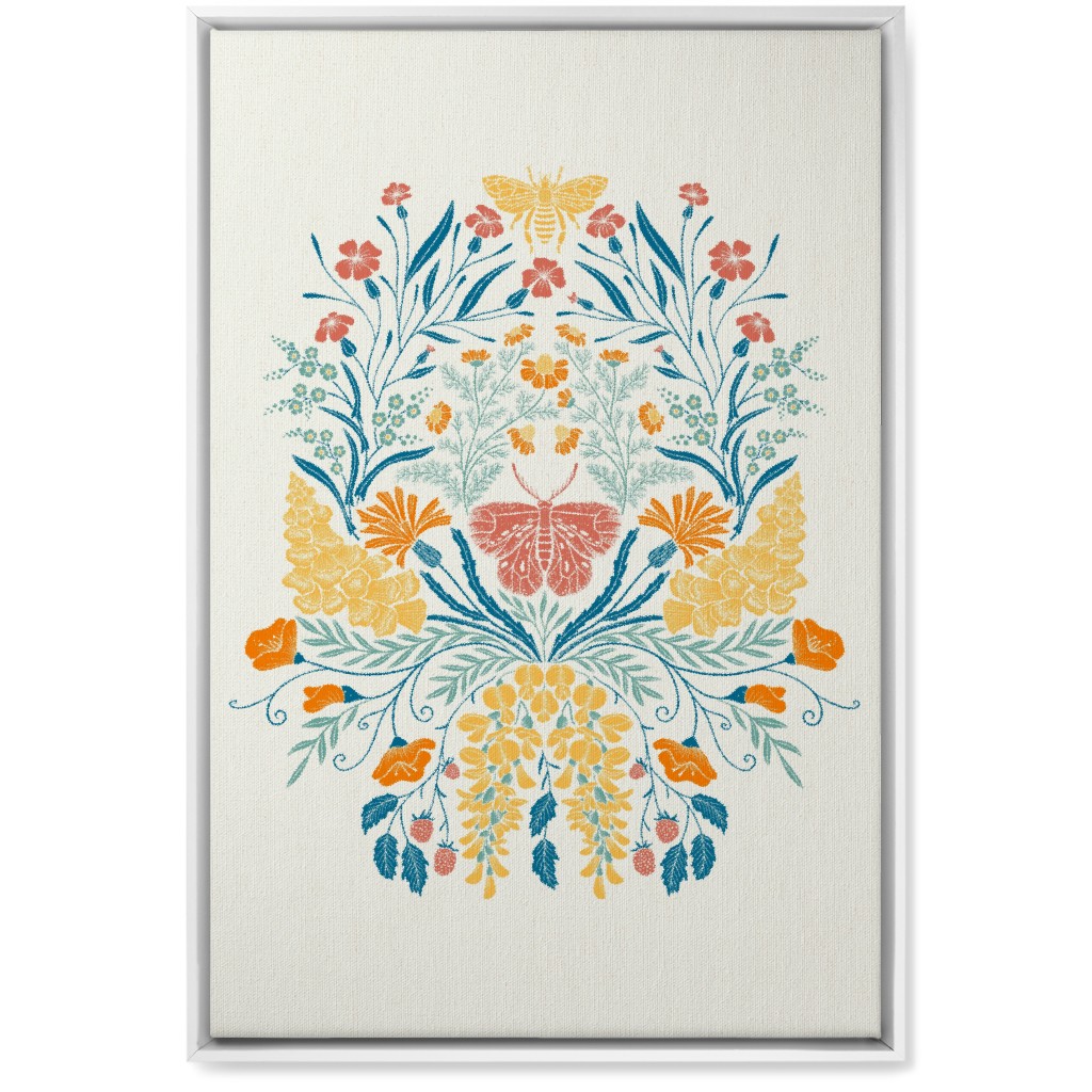 Wildflowers Wall Art, White, Single piece, Canvas, 20x30, Multicolor, White