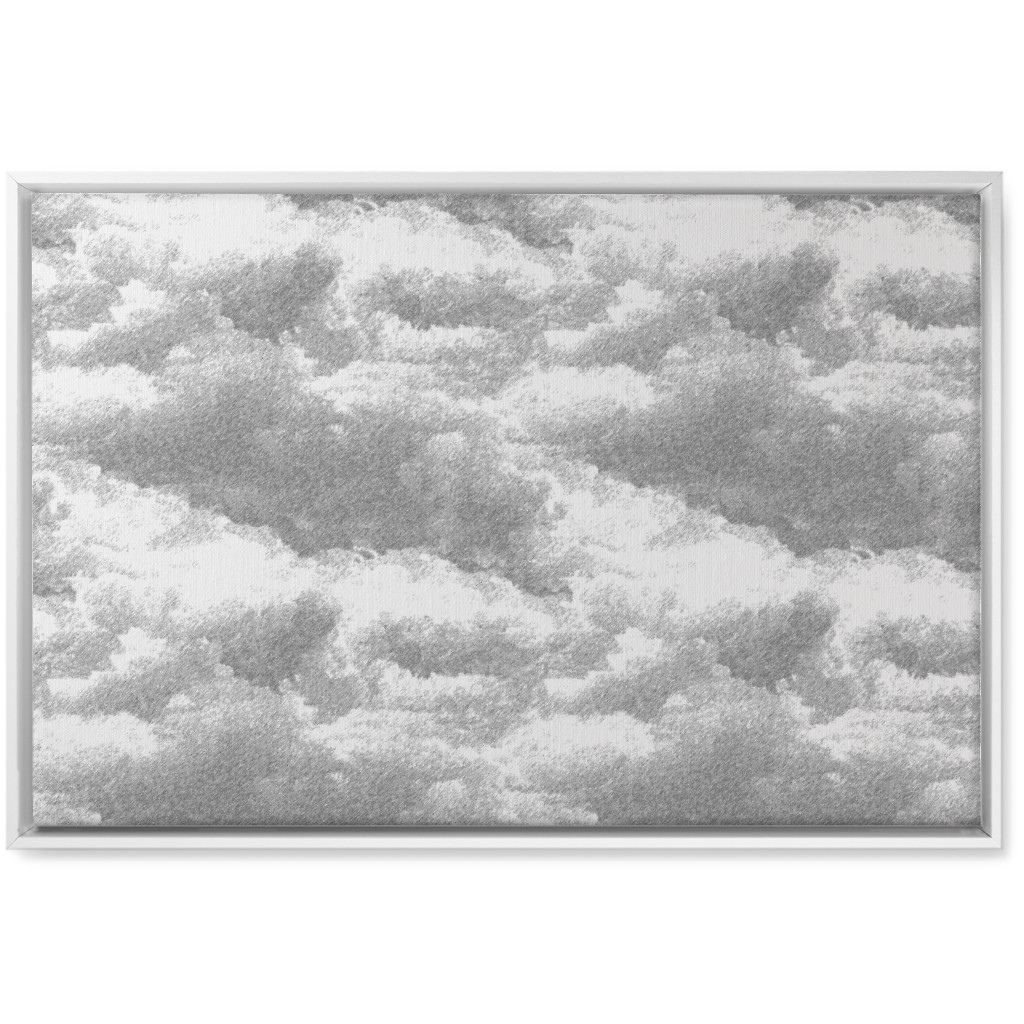 Storm Clouds - Gray Wall Art, White, Single piece, Canvas, 20x30, Gray, Gray