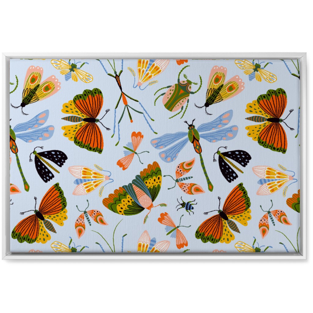 Funny Midges - Multi Wall Art, White, Single piece, Canvas, 20x30, Multicolor