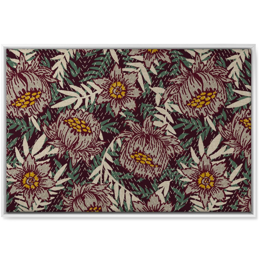 Stella Poppy - Multi Wall Art, White, Single piece, Canvas, 24x36, Multicolor