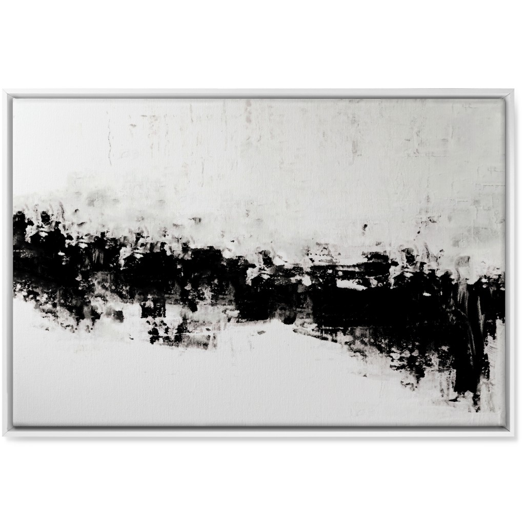 Urban Serenity - Black and White Wall Art, White, Single piece, Canvas, 24x36, Black