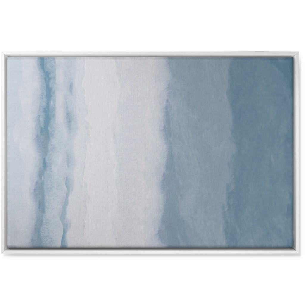 Tranquil Tides - Blue Wall Art, White, Single piece, Canvas, 24x36, Blue, True Blue
