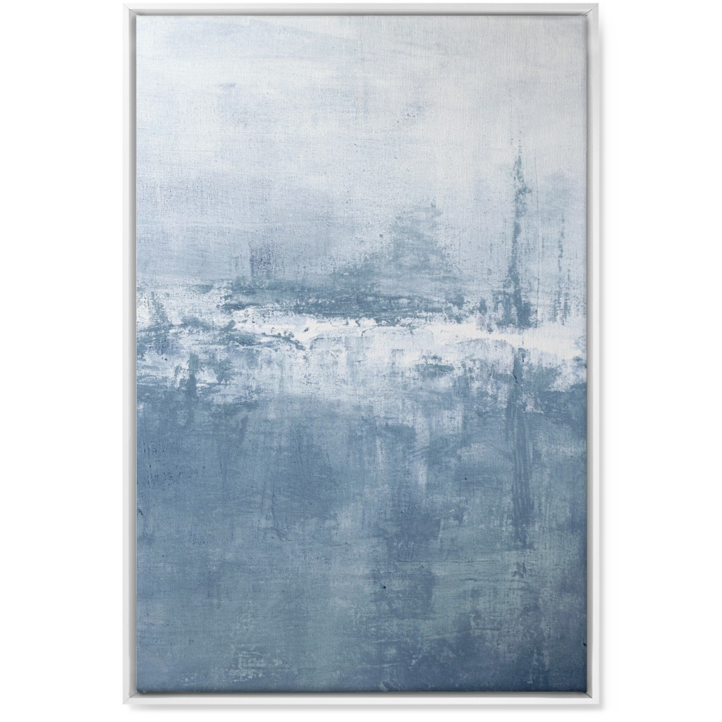 Right Tranquil Diptych - Blue Wall Art, White, Single piece, Canvas, 24x36, Blue, True Blue