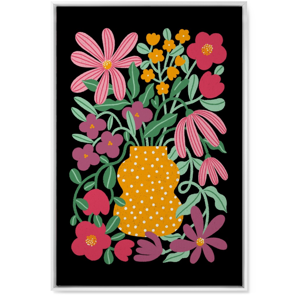 Earth Tones Bouquet Wall Art, White, Single piece, Canvas, 24x36, Multicolor