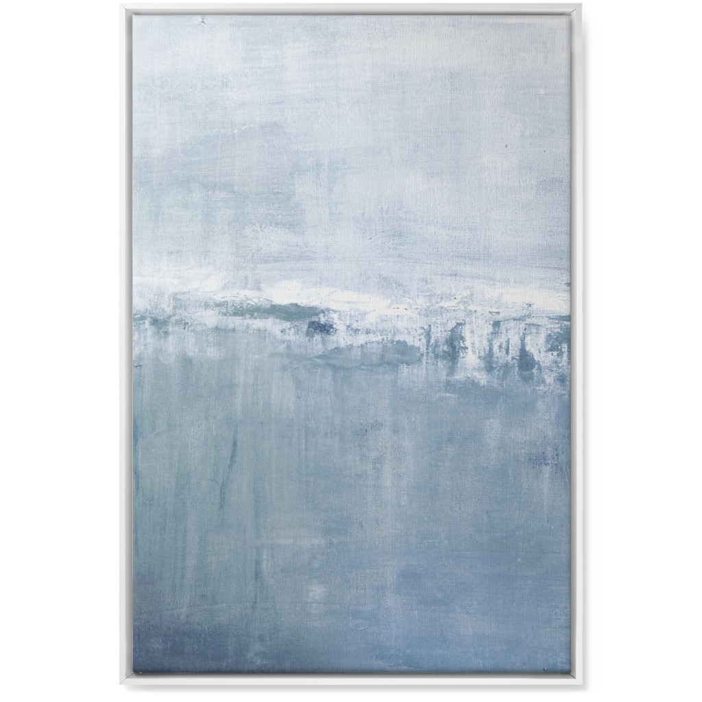 Left Tranquil Diptych - Blue Wall Art, White, Single piece, Canvas, 24x36, Blue