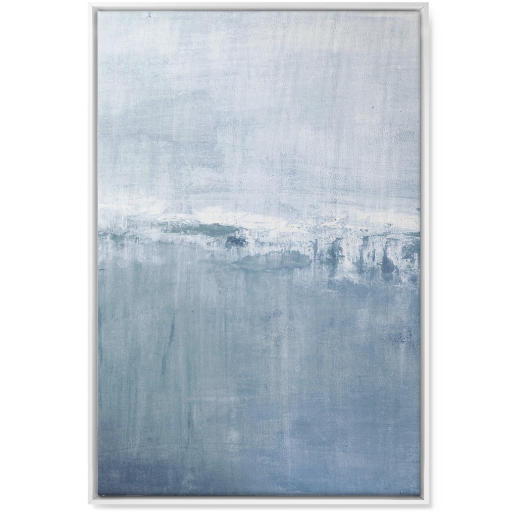 Left Tranquil Diptych - Blue Wall Art, White, Single piece, Canvas, 24x36, Blue, True Blue