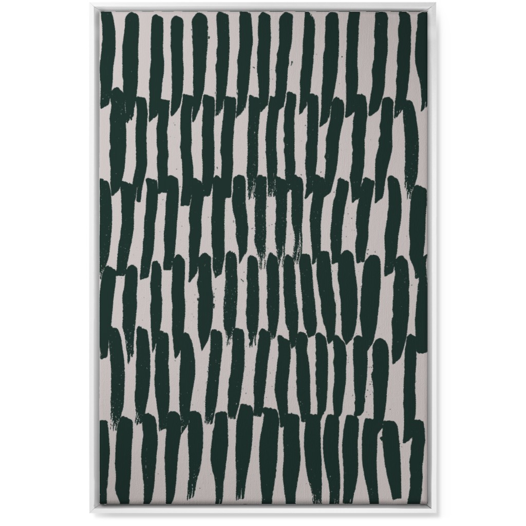 Uneven Stripes - Neutral Wall Art, White, Single piece, Canvas, 24x36, Beige, Pearl