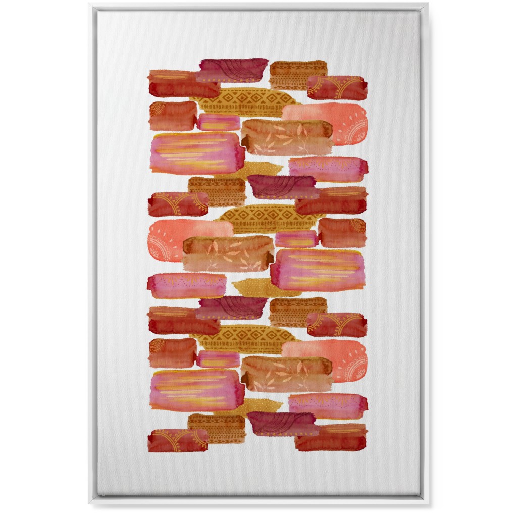 Brink Road Wall Art, White, Single piece, Canvas, 24x36, Pink, Russet