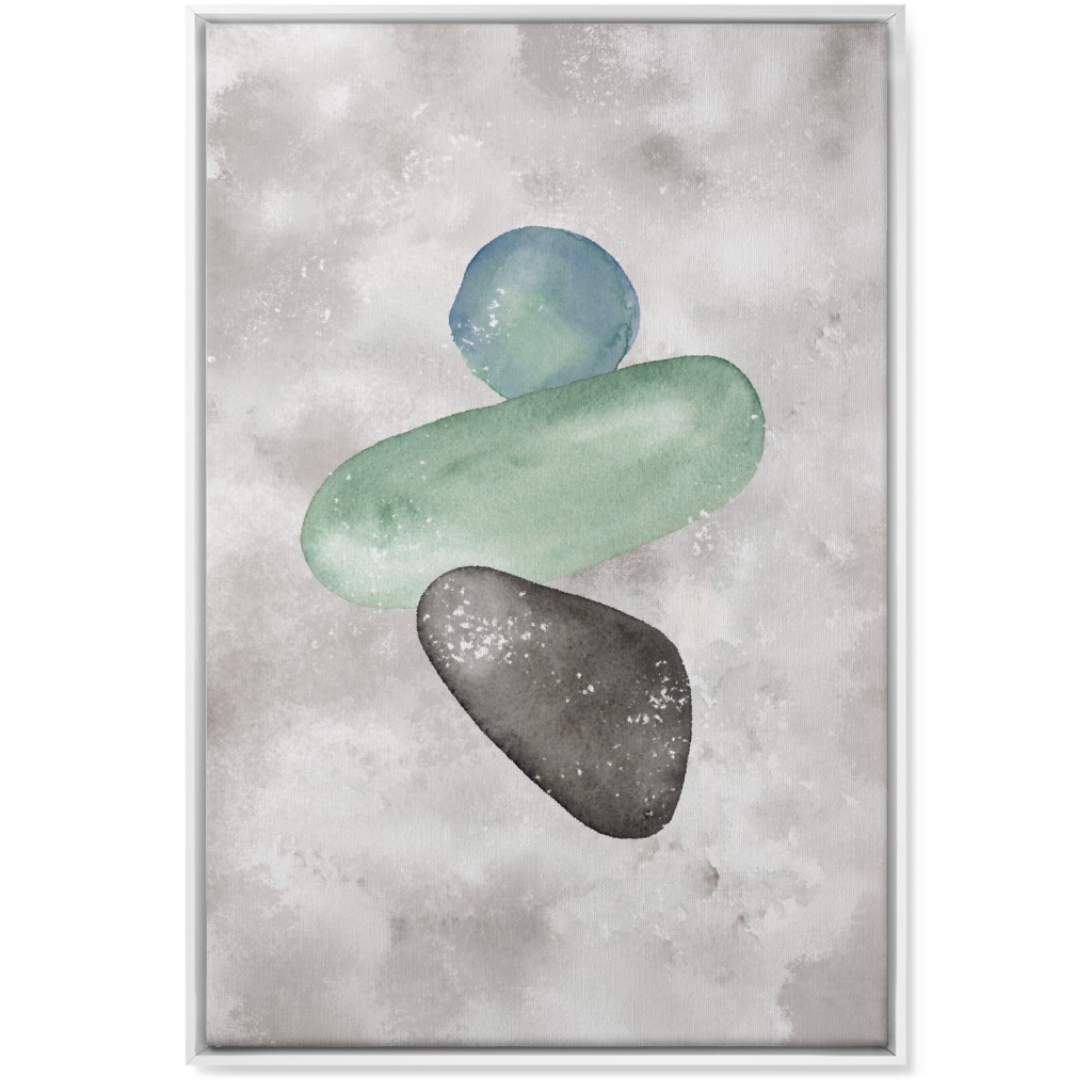 Three Stones Wall Art, White, Single piece, Canvas, 24x36, Multicolor